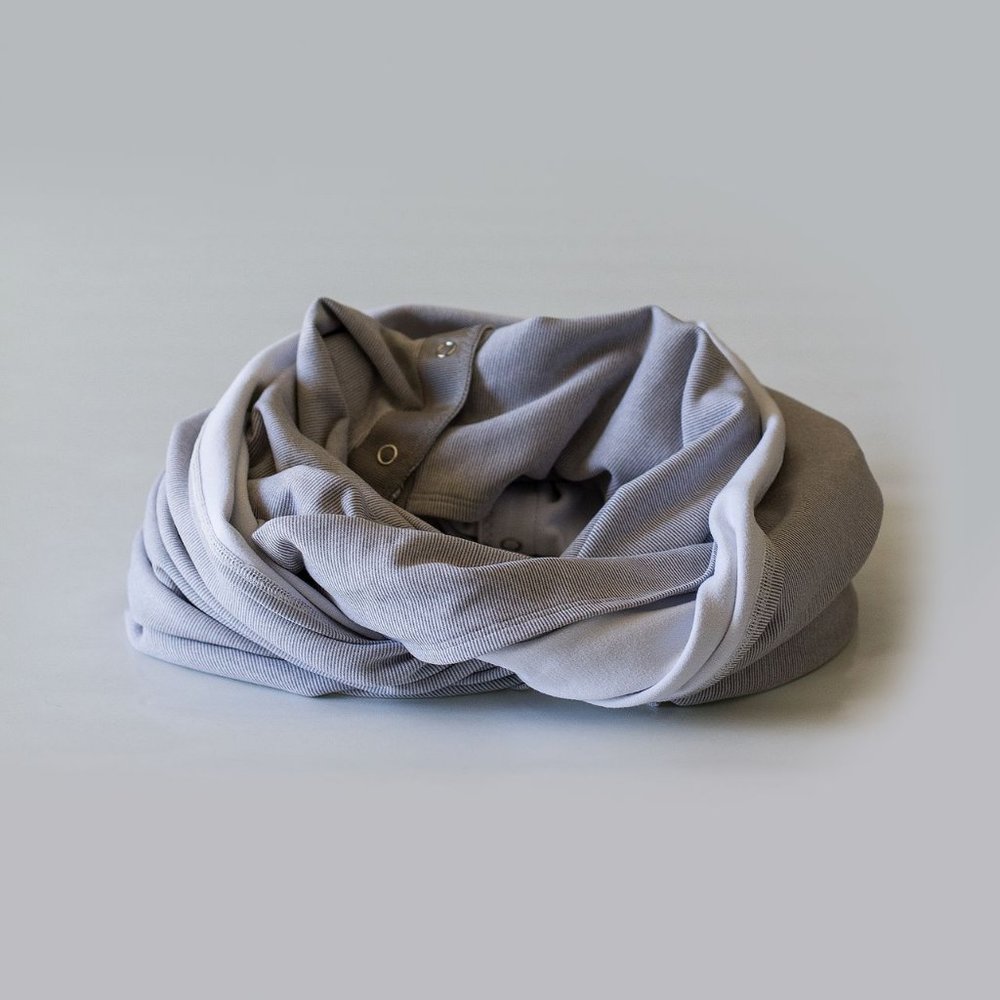 Vinyasa scarf wee stripe white grey